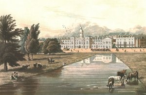 ホースガーズとメルボルンハウス、c1821 作： Robert Havell
