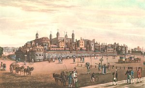 ロンドン塔、c1821。 作： Robert Havell