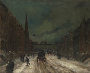 雪のある街並み (57th Street, NYC.)