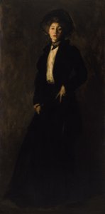 黒い服を着た若い女性 作： Robert Henri