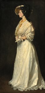 白の若い女性 作： Robert Henri