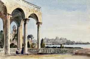 ジェノヴァのヴィラドリア、1829 作： Robert Henry Cheney