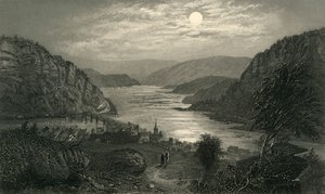 「月光によるハーパーズ フェリー」、1872 年。 作： Robert Hinshelwood