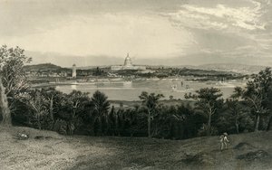 「アーリントンハイツからのワシントン」、1874年。 作： Robert Hinshelwood