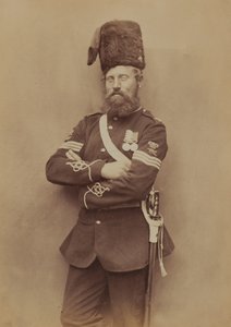 グラスゴー軍曹、1856年の王立大砲（セピア写真） 作： Robert Howlett