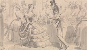上流社会における公共のリフレッシュメント 作： Robert Isaac Cruikshank