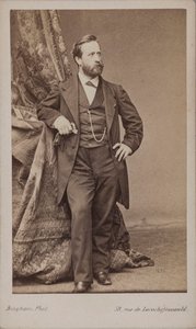 画家ルートヴィヒ・クナウス（1829-1910）の肖像。 作： Robert Jefferson Bingham
