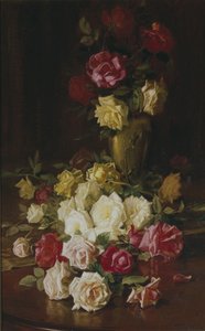 無題（バラ）、c.1905-1915（キャンバスに油彩） 作： Robert Jenkins Onderdonk