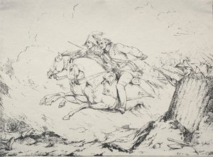 Polyautography の標本: Cavalry Charge 作： Robert Kerr Porter