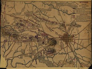 ゲティスバーグ3日目。軍隊の位置 作： Robert Knox Sneden