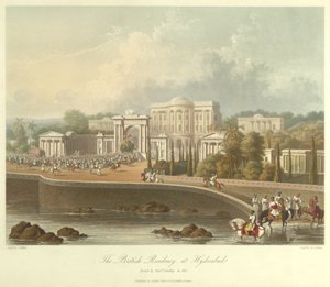 1813年に描かれたハイデラバードの英国居住地