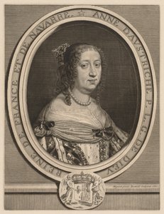 オーストリアのアン、フランスの女王、1660年。 作： Robert Nanteuil