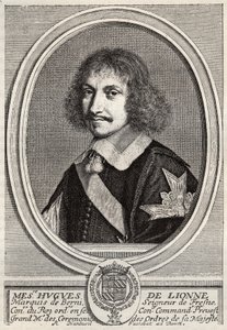 ベルニー家の領主であるフレスヌ侯爵ユーグ・ド・ライオン（1611年 - 1671年）は、ルイ14世時代の外交官であり国務大臣であった。ロベール・ナンテュイユの版画。個人蔵。