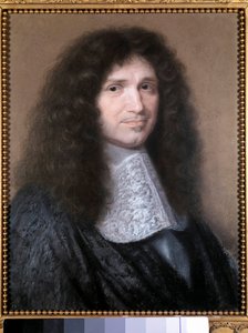ルイ14世の財務総監ジャン・バティスト（ジャン・バティスト）・コルベール（1619-1683）の肖像 ロベール・ナントゥイユ（1623-1678）によるパステル画 1676年 Sun.0,52x0,44 m. シャンティイ、コンデ美術館 - ジャン・バティスト（ジャン・バティスト）・コルベール（1619年-1683年）の肖像、M 作： Robert Nanteuil