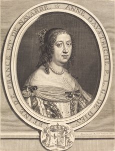 オーストリアのアン、フランスとナバラの女王 作： Robert Nanteuil after Pierre Mignard I
