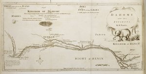 Dahomeyとその周辺。WoodmanとMutlowによって彫刻されたArchibald Dalzelの「The History of Dahomey」から。 1793 作： Robert Norris