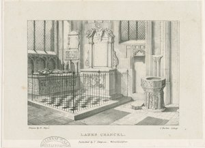 ウォルヴァーハンプトン-聖ペテロ教会の「レーン内陣」：リトグラフ、nd [c 1844]（印刷） 作： Robert Noyes