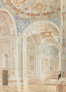 ジュリオ ロマーノとバルダッサーレ ペルッツィによる装飾が施されたヴィラ マダマのインテリア、1897 年。 作： Robert Oerley
