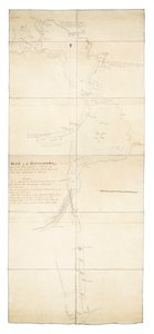 1793年10月、ロイ・エンジニアーズのT・ピルキントン中尉とアレックス・R・エイトケン副調査官によって撮影された、オンタリオ湖ヨークからヒューロン湖グロスター［中略］またはマチダッシュ湾までの通信のスケッチ。 作： Robert Pilkington