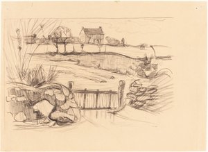 農家への門、ポンタヴァン 作： Robert Polhill Bevan