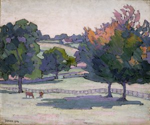 サセックス、カックフィールドのカエデ 作： Robert Polhill Bevan