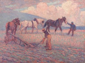 ザ ターン ライスプラウ、サセックス 作： Robert Polhill Bevan