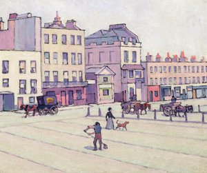 計量所、カンバーランドマーケット、1914年頃（キャンバスに油彩） 作： Robert Polhill Bevan