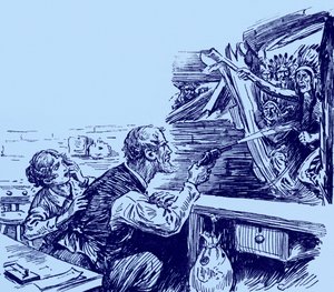 西部開拓時代、インディアンに襲われる。 作： Robert Prowse