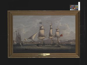A British Packet Ship On The Clyde (óleo sobre tela) 作： Robert Salmon