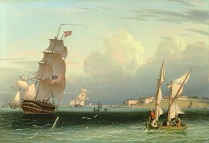 船外出、フォートインディペンデンス、ボストン港、1832