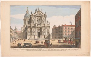 ローマのサンタンドレア・デッラ・ヴァッレ教会の眺め ローマの聖アンドリュー教会デッラ ヴァッレの眺め &c (オブジェクトのタイトル) ローマ（シリーズタイトル） 作： Robert Sayer