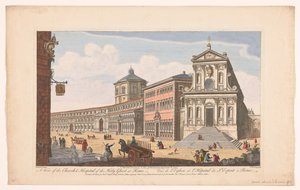 Gezicht op de kerk Santo Spirito in Sassia te Rome ローマの聖霊教会と病院の眺め (オブジェクトのタイトル) ローマ（シリーズタイトル） 作： Robert Sayer