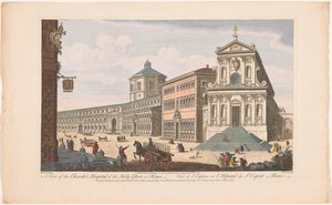 Gezicht op de kerk Santo Spirito in Sassia te Rome ローマの聖霊教会と病院の眺め (オブジェクトのタイトル) ローマ（シリーズタイトル） 作： Robert Sayer