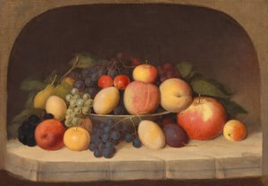 果物のある静物 作： Robert Seldon Duncanson