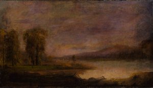 湖のある風景、1864年。 作： Robert Seldon Duncanson
