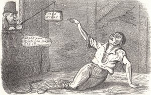 外国の競争からイギリスの農家を守るため、1815年にトウモロコシ法が導入された。 作： Robert Seymour