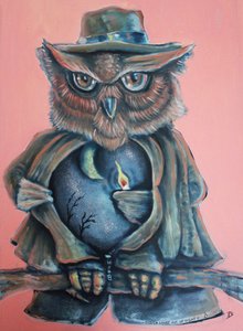 賢いフクロウのナイトライト 作： Robert Sigaard