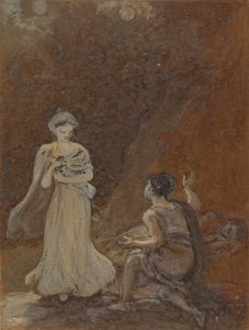 ヘレナに会うために目覚めるライサンダー 作： Robert Smirke