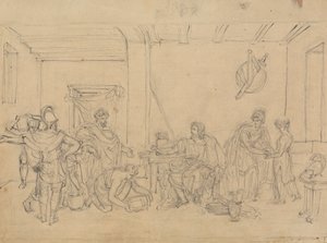 ローマの兵士とのインテリアシーンの研究 作： Robert Smirke
