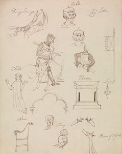 Estudos de figuras para a vida nobre medieval