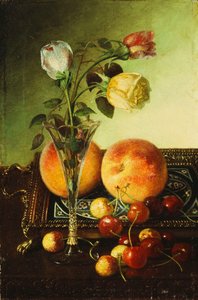 バラ、桃、チェリー、1891