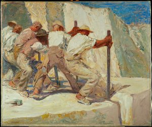 ストーンカッター（油彩・キャンバス）