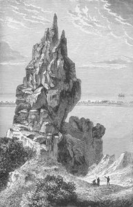 ボラボラのピークとバリアリーフ、c1885、1890 作： Robert Taylor Pritchett
