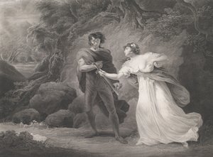 Pisanio and Imogen Shakespeare, Cymbeline, Act 3, Scene 4..., 初版は 1801 年、再版は 1852 年です。 作： Robert Thew