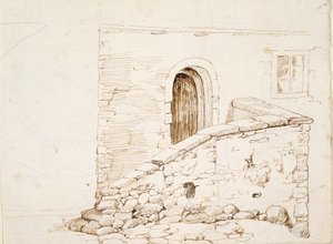 イタリアの家の壁とドア 作： Robert Wilhelm Ekman