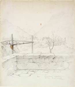 スビアコで画家が暮らした別荘の眺め 作： Robert Wilhelm Ekman