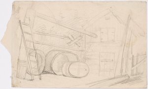 家屋と樽 作： Robert Wilhelm Ekman