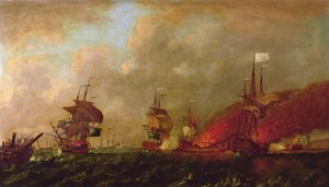 ロードハウ卿とロードアイランド沖のコンテデスタン、1778年8月9日