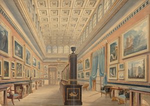 フランダースの絵画ギャラリー、トーマス・ホープの邸宅、ダッチェス・ストリート、ポートランド・プレイス、1830-51。 作： Robert William Billings
