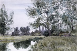 東ケント、レッサー・ストゥアーにて（水彩画） 作： Robert Winchester Fraser